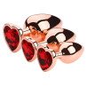 MyPlayToys Plug Bijou Anal Gold Heart L 8 x 4.1cm Rouge